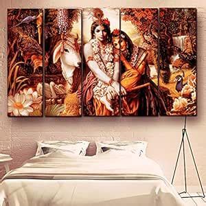 Casperme Radha Krishna Religious Wall Painting Spiritual Wall Decor ...