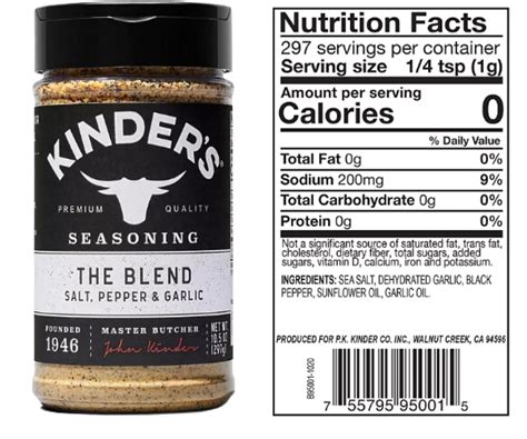 KINDERS Buttery Steakhouse Rub Seasoning 9.5 oz + Kinders The Blend Sal ...