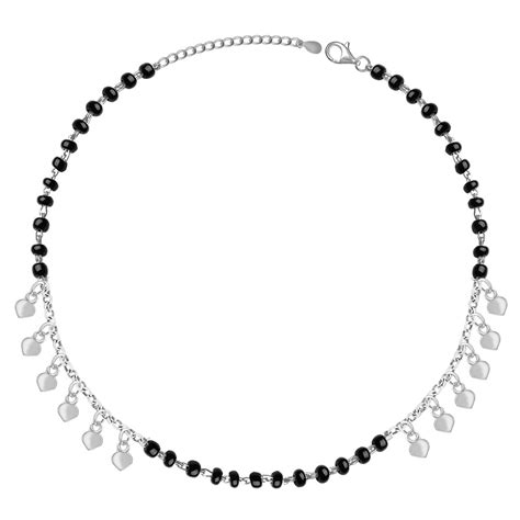 GIVA 925 Sterling Silver Hearts & Beads Anklet,Pair| Gifts for Women ...