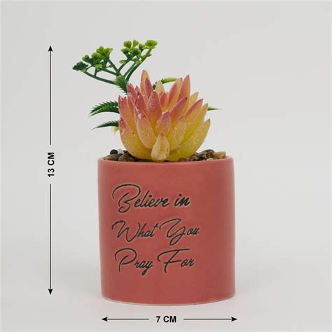 Buy Garnet Garden Ceramic Quote Planter from Home Centre at just INR 299.0
