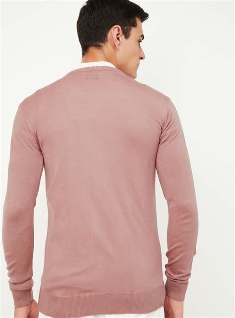 Buy Men Solid V-Neck Sweater Online at just Rs. 899.0 - 1000014096781 ...