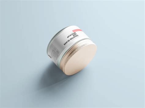 5 Free Cosmetic Frosted Glass Jar Mockup PSD Set - Good Mockups
