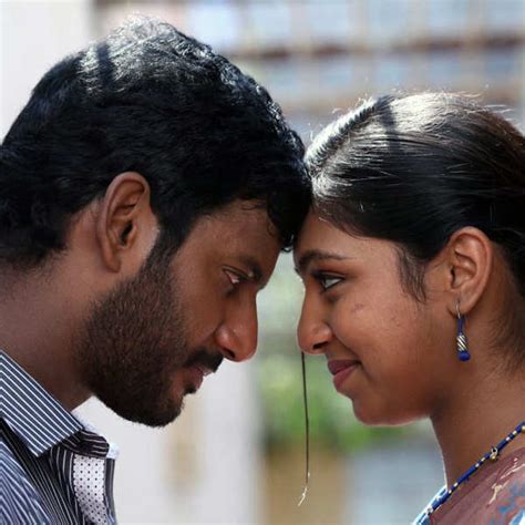 Vishal and Lakshmi Menon in a still from the Telugu movie Palnadu