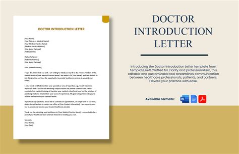 Doctor Transfer Letter in Word, PDF, Google Docs - Download | Template.net