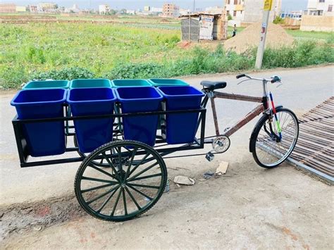 Garbage Cycle Rickshaws - Six Dustbin Trycycle Rickshaw Manufacturer ...
