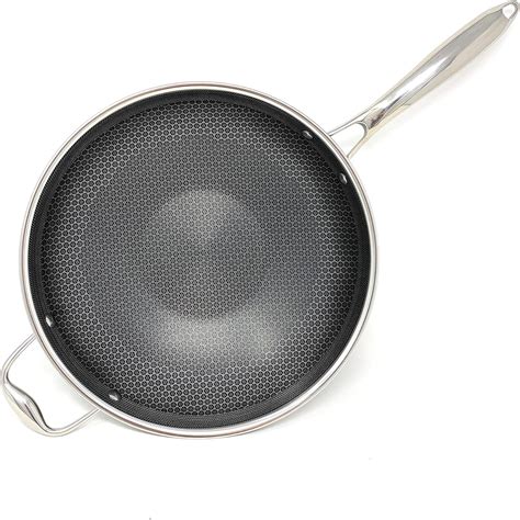 HexClad 12 Inch Wok, Hybrid StainlessNonstick Inside India | Ubuy