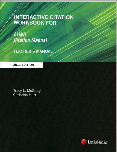 Interactive Citation Workbook for ALWD Citation Manual: Tracy L ...