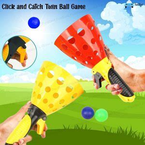 FunBlast Click and Catch Twin Ball Game Indoor Outdoor Toy Set, Pop ...