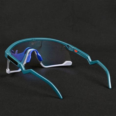 Pulse | Mate Green & Grey Large Half Rim Shield Sports Sunglasses for