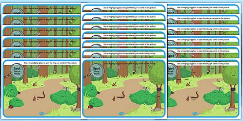 Phase 5 Minibeasts Scene Magnifying Glass Activity Pack