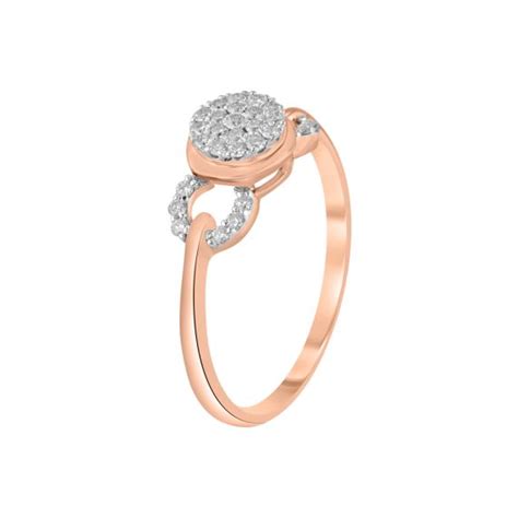 Buy Delicate Cluster Design Rose Gold Finger Ring ORG23K73 Online at ORRA.
