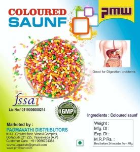 PMW Best Quality Colourful Sugar Coated Saunf - Fennel Mouth Freshener ...