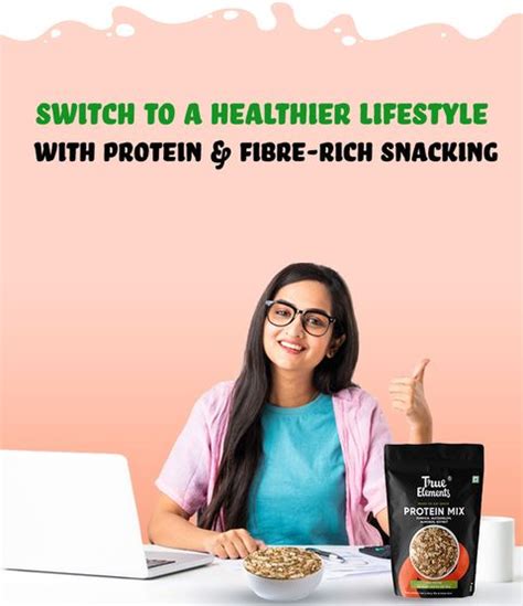 True Elements Protein Mix Roasted mix seeds, Edible seeds, High Protein ...