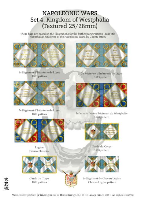 25/28MM TEXTURED FLAGS KINGDOM OF WESTPHALIA SET 4 - NAPOLEONIC WARS - FLAGS | eBay - kingdom of westphalia