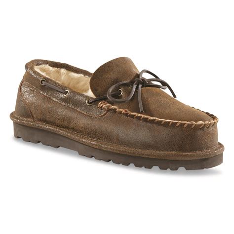Guide Gear Men's Double-face Shearling Moccasin Slippers | Sportsman's ...