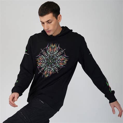Spiritual Network Cotton Hoodie UV Reactive - Ultra Tribe