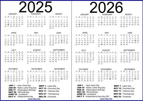 Printable Calendar 2025-2026
