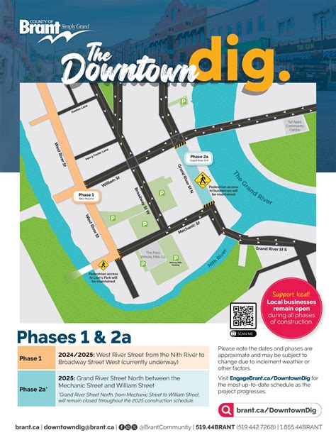 Road Closure Notice Update – Downtown Dig Phase 2a - County of Brant