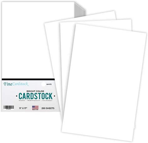 Premium Color Card Stock Paper | 250 Per Pack | Superior Thick 65-lb ...