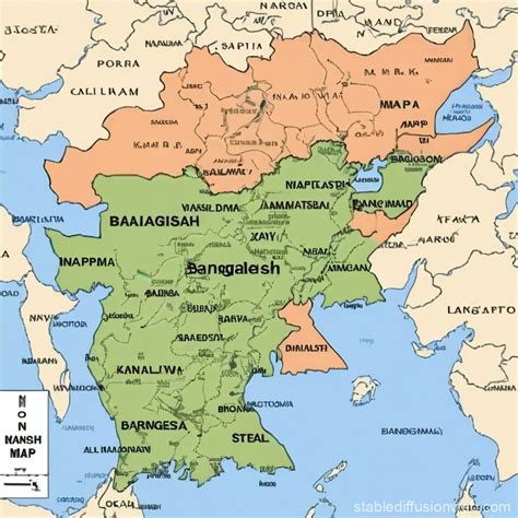 Bangladesh Map | Stable Diffusion Online - map of bangladesh in 2025