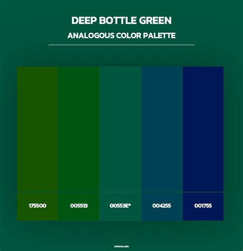 Deep Bottle Green color palettes - colorxs.com