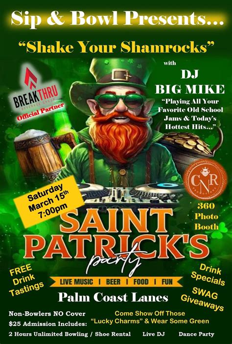 Sip and Bowl St. Patricks celebration at Palm Coast Lanes, 11 Old Kings ...