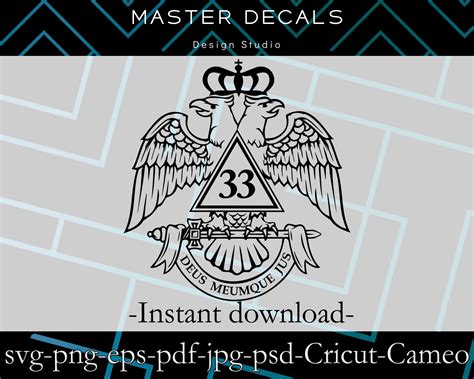 Digital Files: Freemason 33rd Degree Scottish Rite Masonic - Etsy