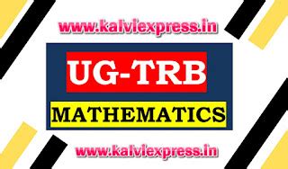 UG-TRB-BRTE-MATHEMATICS -STUDY MATERIAL
