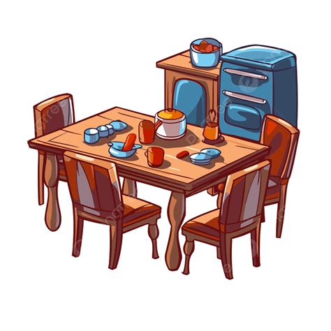 Kitchen Table Cartoon 的图像结果