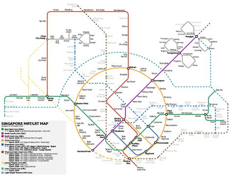 Mass Rapid Transit (Singapore) | Singapore map, Rapid transit, Singapore
