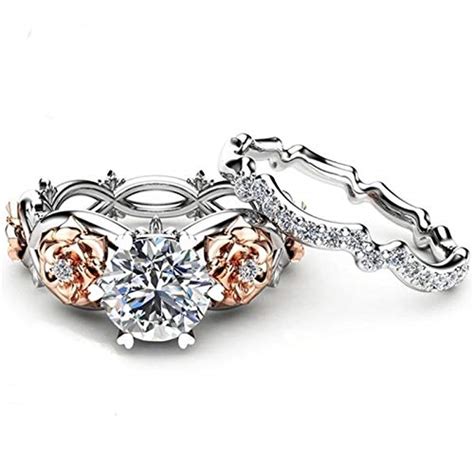 Buy University Trendz Luxury Rose Gold Silver Plated Copper Flower ...