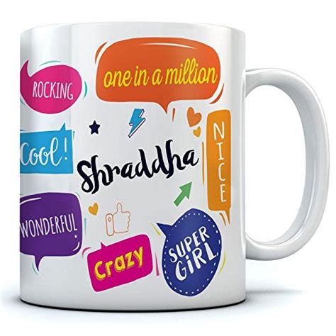 Buy Shraddha Name Printed Ceramic Coffee Mug. 350 ml.Best Gift for ...