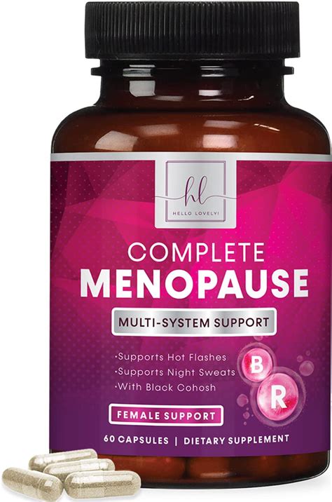 Menopause Supplements for Women, Complete Menopause Relief with Black Cohosh, Dong Quai ...