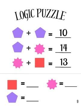 Image result for Logic Puzzles Simple Addition Math