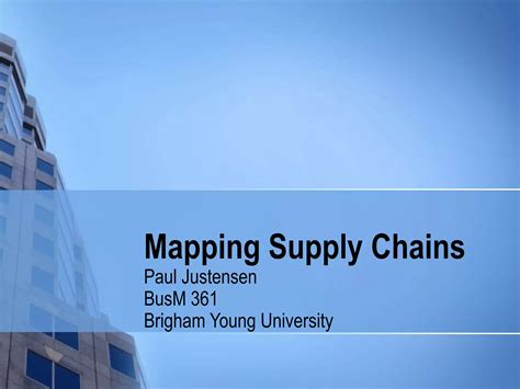 Mapping supply chains | PPT