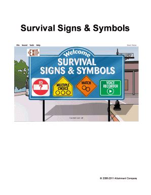 Fillable Online Survival Signs & Symbols Fax Email Print - pdfFiller