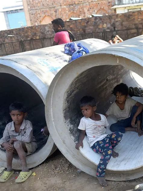 Life of Delhi's homeless and hungry opposite a plush mall | Times of India