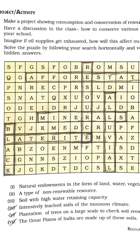 2. Have a discussion in the class - how to conserve various resources ...