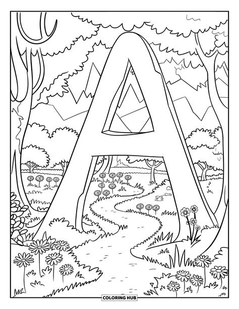 135+ Letter A Coloring Pages for Kids & Adults (Free Printable PDFs)
