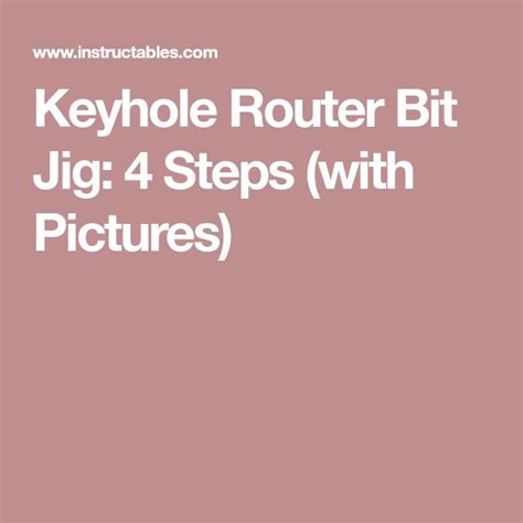 Image result for Using Keyhole Router Bit