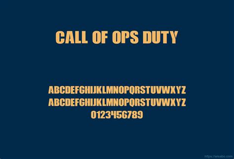 Call Of Ops Duty Font Free Download [ttf - otf] | Wisabo Fonts