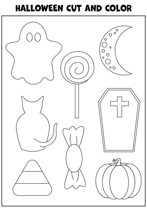 Pages Out Halloween Cut Coloring Pages