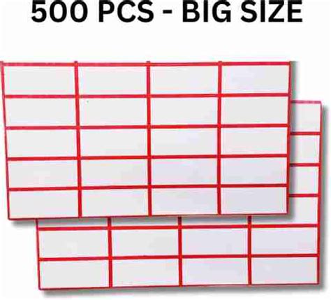 Printon 500 Pcs Big Price Tag Label Sticker MRP Sticker (42x20 mm) Self ...