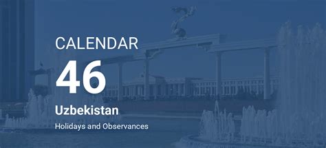 Year 46 Calendar - Uzbekistan