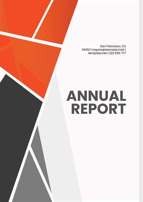 Free One Page Annual Report Template to Edit Online