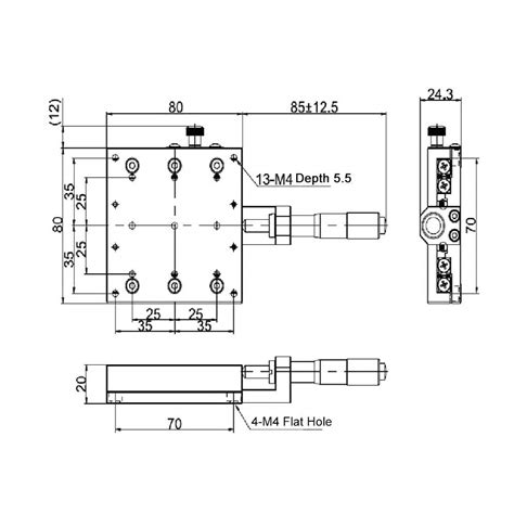 Keenso 80 * 80mm X Linear Stage, X Micrometer Manual India | Ubuy