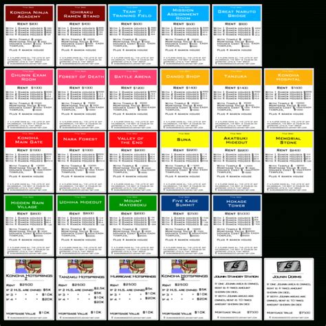 Printable Monopoly Property Cards - Printable Calendar