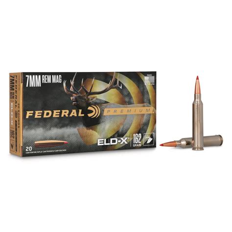 Federal Premium, 7mm Rem. Mag., ELD-X, 162 Grain, 20 Rounds - 737839 ...