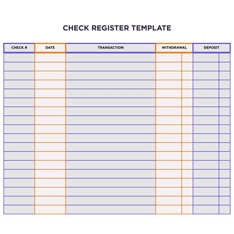 Checkbook Register - 10 Free PDF Printables | Printablee
