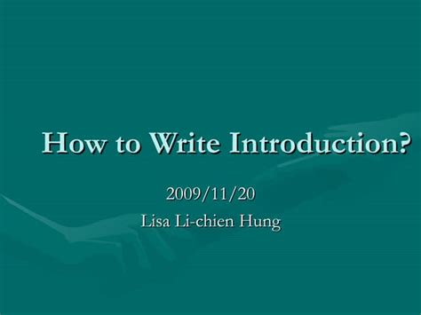 How to Start Introduction 的图像结果